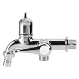 ABS Washing Machine Faucet Sink Basin Water Tap with Double Spout&Handle G1/2 Tail Handle