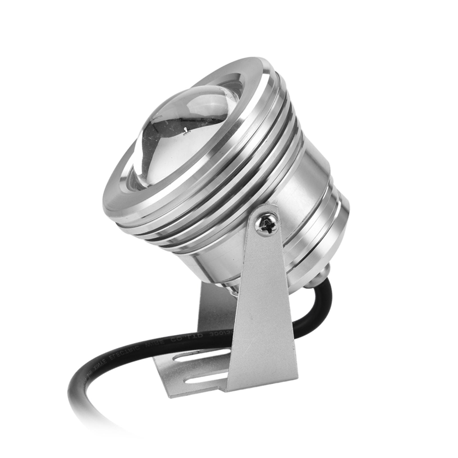 12V 10W RGB Waterproof Aquarium LED Spotlight Lamp for Fish Tank Pool Garden Underwater Silver