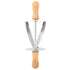 Stainless Steel Croissant Rolling Cutter Bread Dough Pastry Making Tool with Wooden Handle