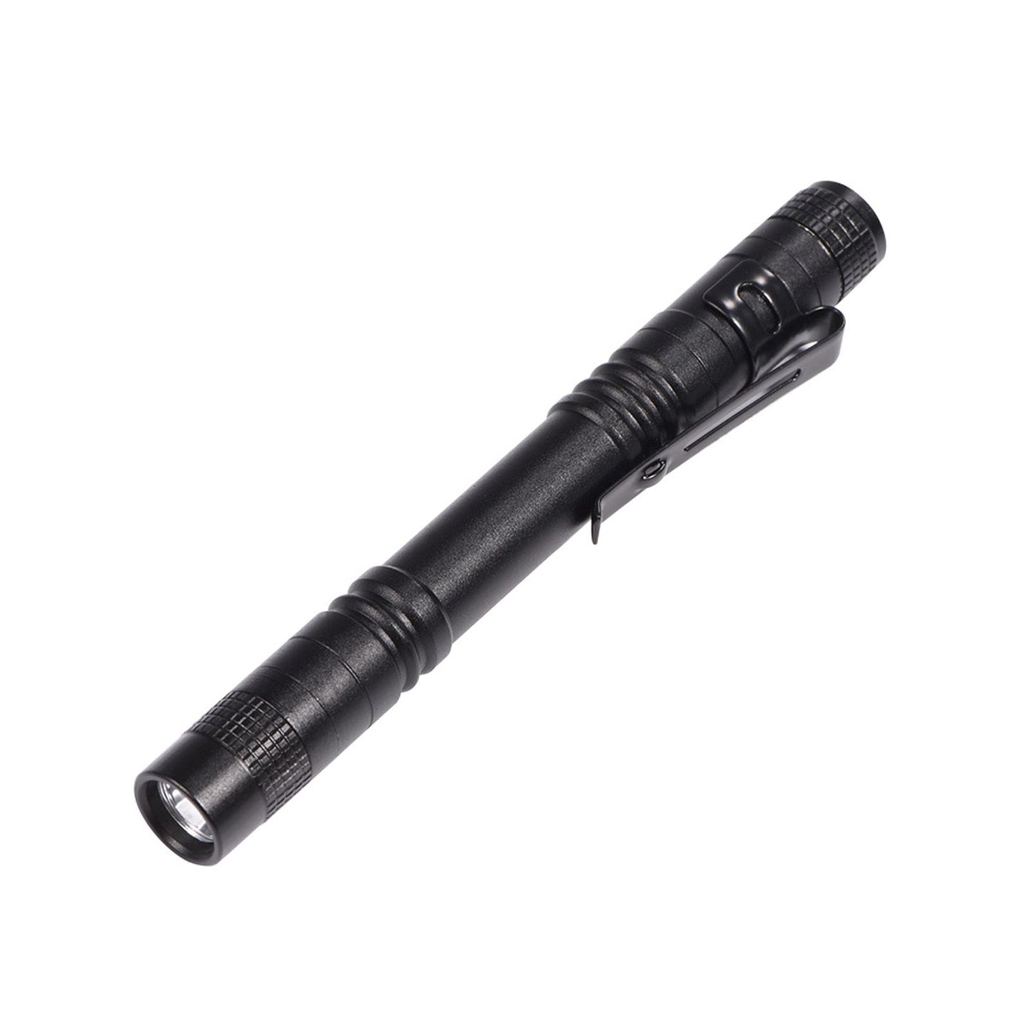 Mini Portable LED Pen Clip Pocket Flashlight High Bright Light Torch Lamp Battery Powered