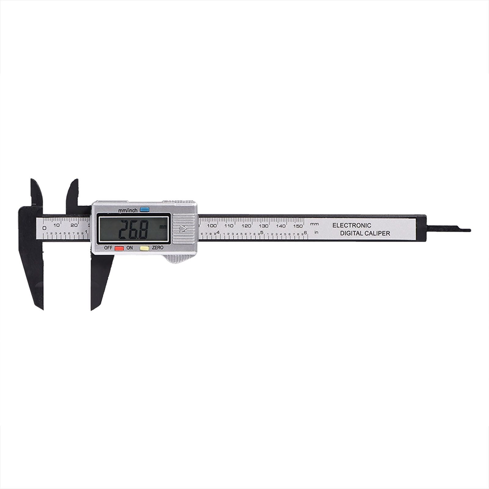 Digital Caliper with Extra Large LCD Screen for Measuring Inside Outside Depth Steps (Silver)