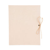 Creative Linen DIY Craft Card Album Scrapbook Simple Loose Leaf with Rope Strap 30 Pages(Beige)