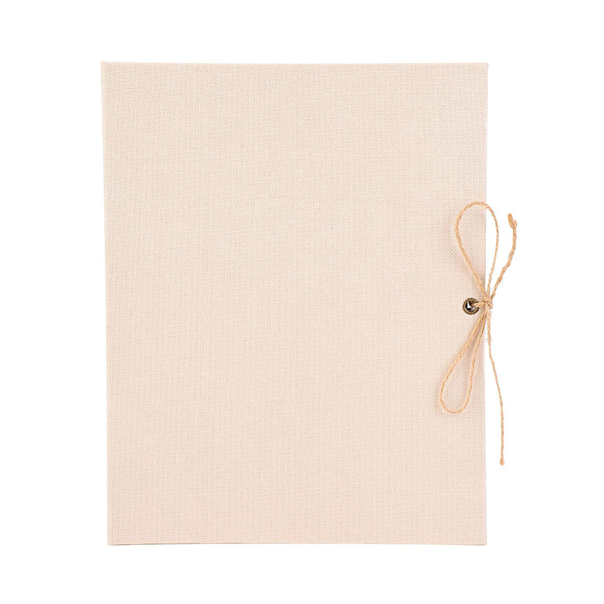 Creative Linen DIY Craft Card Album Scrapbook Simple Loose Leaf with Rope Strap 30 Pages(Beige)