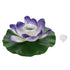 Waterproof Solar Power LED Color Changing Lotus Flower Floating Lamp Garden Colorful Purple