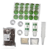 100ML Hydroponic Plant Food Hydroponics Nutrients Set with Grow Sponges A B Plant Food 50 Stickers Plant Pod Kit