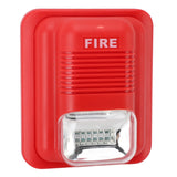 Sound and Light Fire Alarm 12V 24V Built in LED Super Loud Sound Fire Warning Siren for Residential Buildings