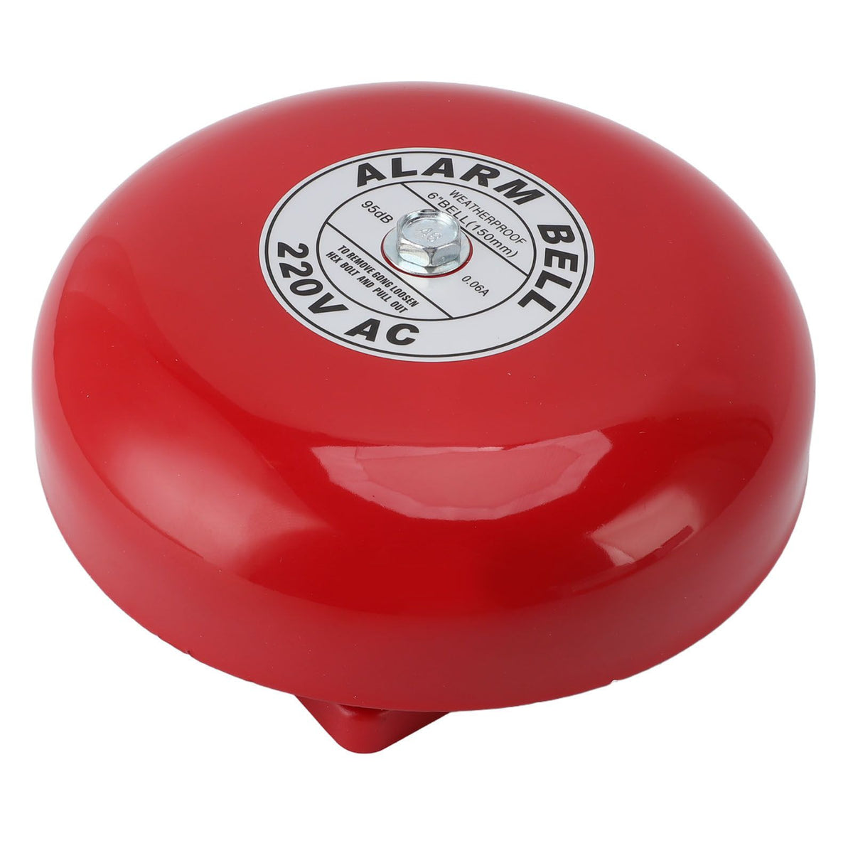 Fire Alarm Bell High Sensitivity Super Loud Sound Electric Round Alarm Bell for School Factory 220V AC