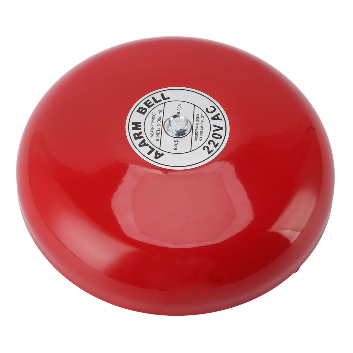 Fire Alarm Bell High Sensitivity Super Loud Sound Electric Round Alarm Bell for School Factory 220V AC