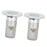 2PCS Sink Drain Filter Stainless Steel Anti Smell Anti Clog Pop Up Drain Stopper Hair Catcher for Bathroom Kitchen Wash Basin