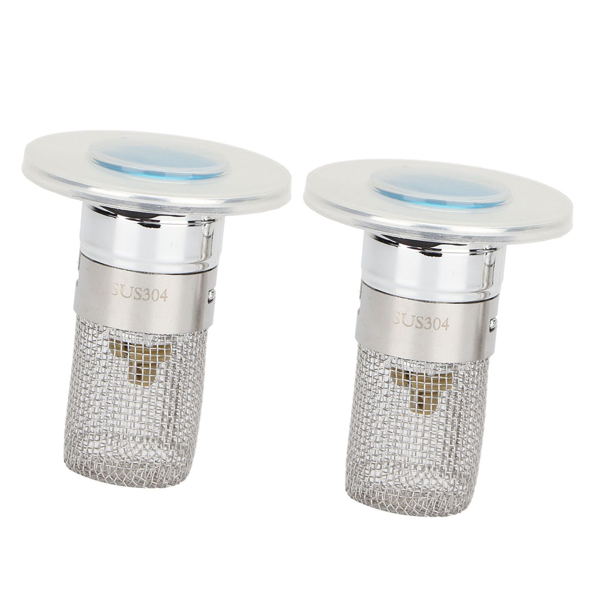 2PCS Sink Drain Filter Stainless Steel Anti Smell Anti Clog Pop Up Drain Stopper Hair Catcher for Bathroom Kitchen Wash Basin