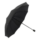 Travel Umbrella 10 Ribs Portable Manual Windproof Rainproof Sunscreen Folding Umbrella for Outdoor Travel Camping Black