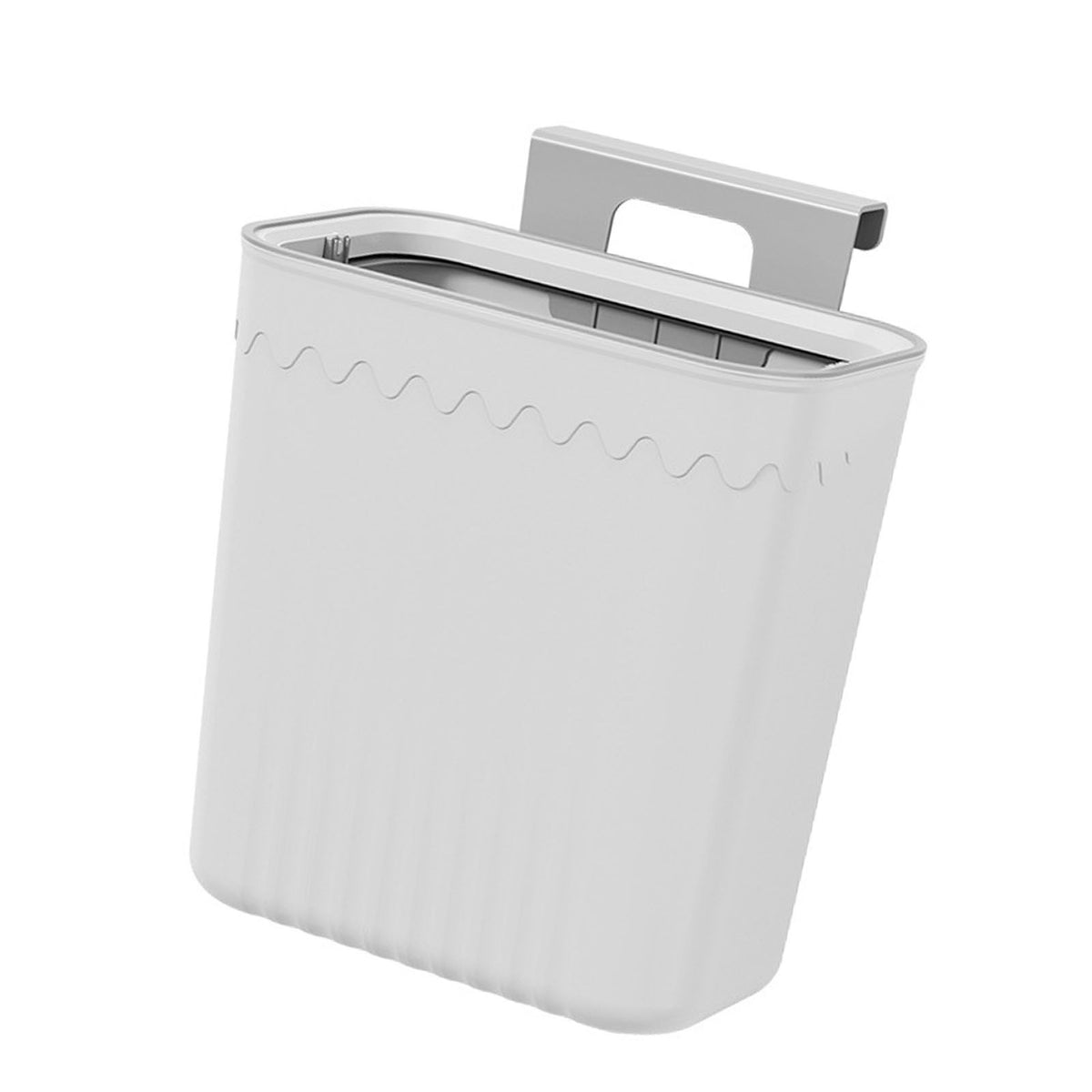 Hanging Trash Can Space Saving Stylish Plastic Small Waste Bin with Lid for Kitchen Bedroom Bathroom Office