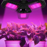 LED Plant Grow Light Foldable Red and Blue Spectrum Plant Light Triple Leaf Trellis Nursery Grow Lights