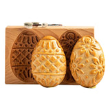 Wooden Cookie Cutter Baking Mold Carved Biscuit Cutter Embossing Mold Cookie Presses Stamps Gingerbread Cookie Mold for Cookies DIY Handmade Biscuits