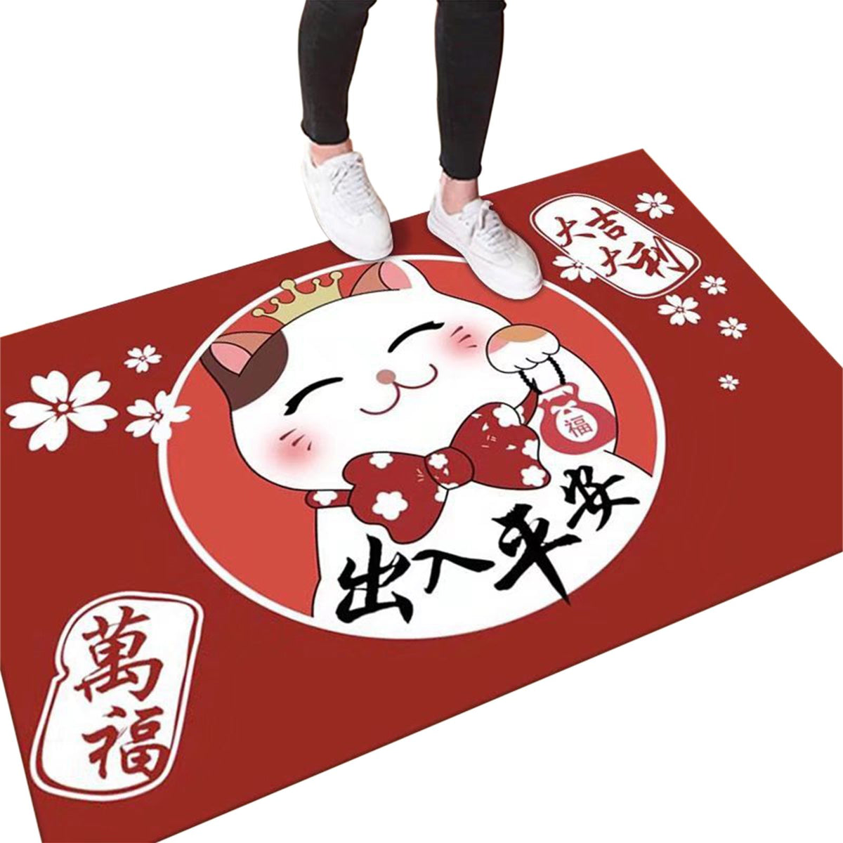 Kitchen Mat Floor Mat Rug Doormat 60x90cm Home Decoration Cat Pattern for Office Hotel