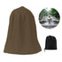 Garden Fountain Statue Protective Cover Silver Coated Oxford Cloth Waterproof Windproof Fountain Protector