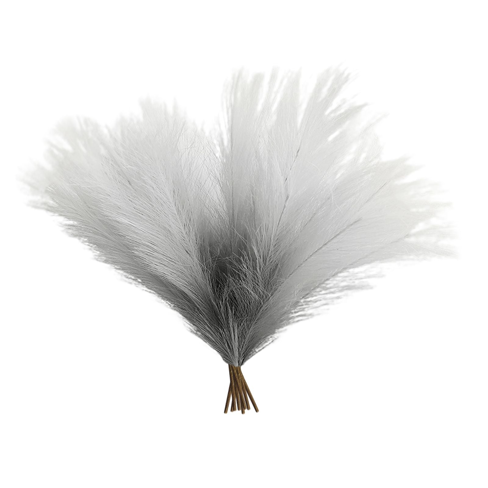 8Pcs Artificial Pampas Grass Versatile Decorative Gradient Gray Modern Vase Filler Faux Pampas Grass For Home Office Parties