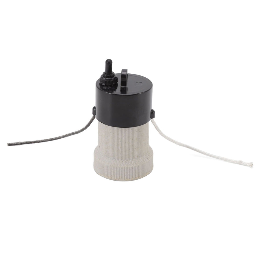 E27 Porcelain Lamp Holder Waterproof 2 Levels Adjustable Temp Heat Insulation Small Tee Heat Light Socket