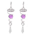 2Pcs Gazing Ball Spiral Tail Wind Spinner Stabilizer Stainless Steel Spiral Wind Chimes for Outside Purple