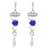 2Pcs Gazing Ball Spiral Tail Wind Spinner Stabilizer Stainless Steel Spiral Wind Chimes for Outside Blue