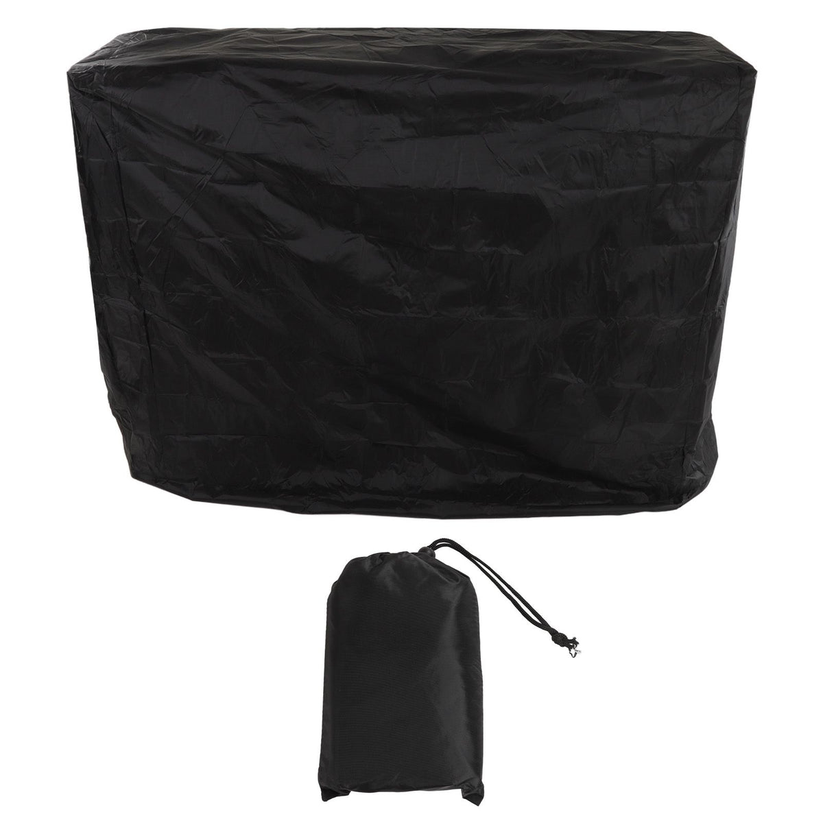 Ping Pong Table Dust Cover 190 Silver Coating Waterproof Table Tennis Cover for Outdoor Courtyard Drawstring Style 155x75x150cm / 61.0x29.5x59.1in Black