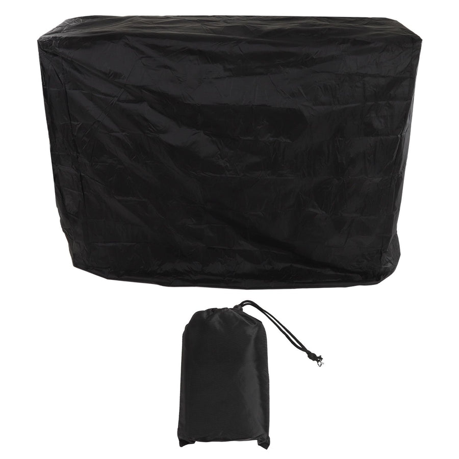 Ping Pong Table Dust Cover 190 Silver Coating Waterproof Table Tennis Cover for Outdoor Courtyard Drawstring Style 155x75x150cm / 61.0x29.5x59.1in Black