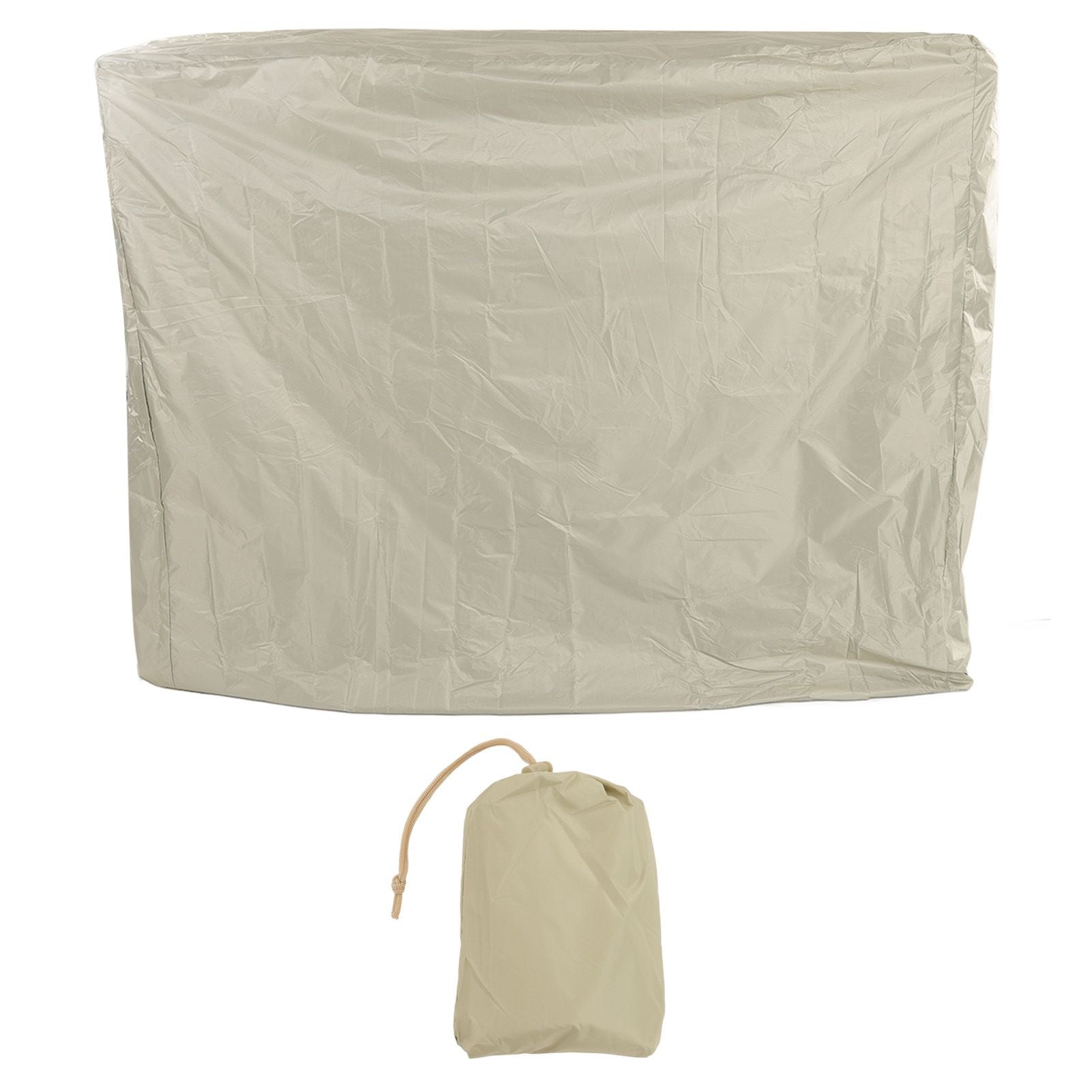 Ping Pong Table Dust Cover 190 Silver Coating Waterproof Table Tennis Cover for Outdoor Courtyard Drawstring Style 155x75x150cm / 61.0x29.5x59.1in Beige