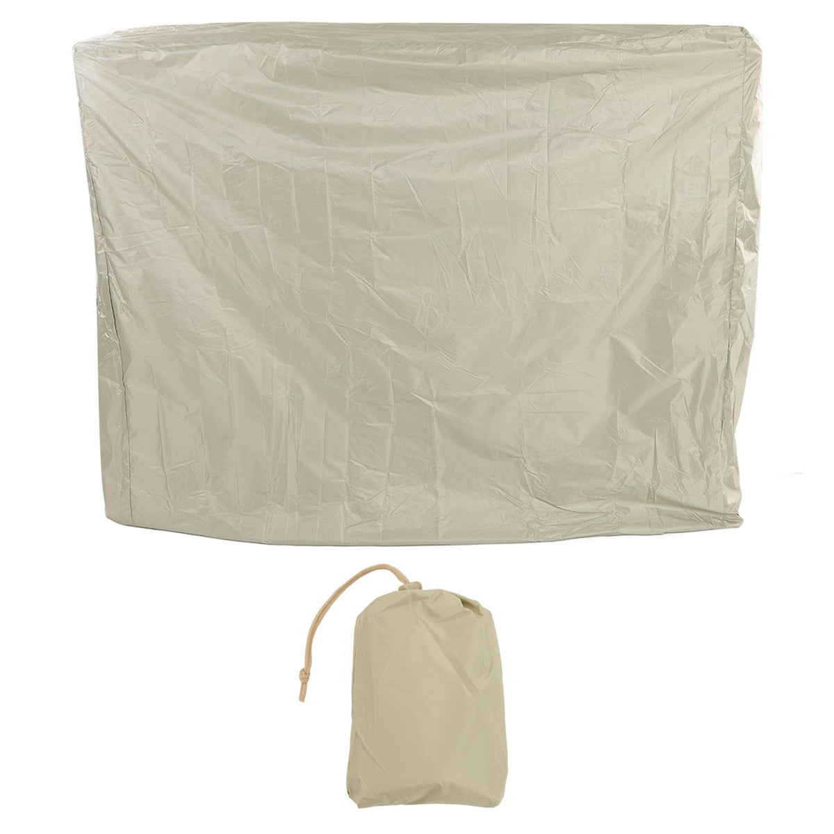 Ping Pong Table Dust Cover 190 Silver Coating Waterproof Table Tennis Cover for Outdoor Courtyard Drawstring Style 155x75x150cm / 61.0x29.5x59.1in Beige
