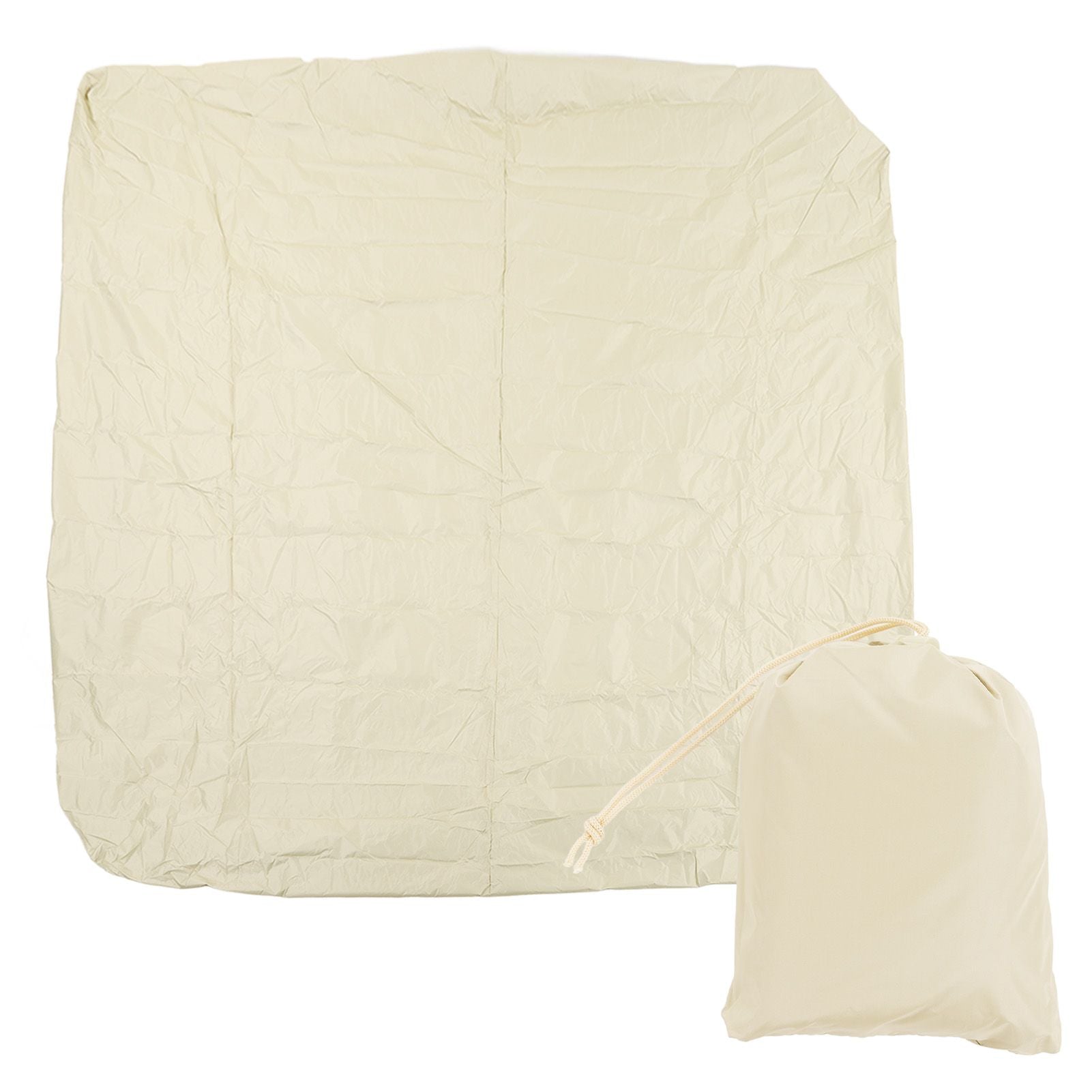 SPA Cover Square Waterproof 190 Silver Coated Polyester Taff Weather Resistant Hot Tub Cover Protector for Bathtub 207x207x30cm/81.5x81.5x11.8in Beige