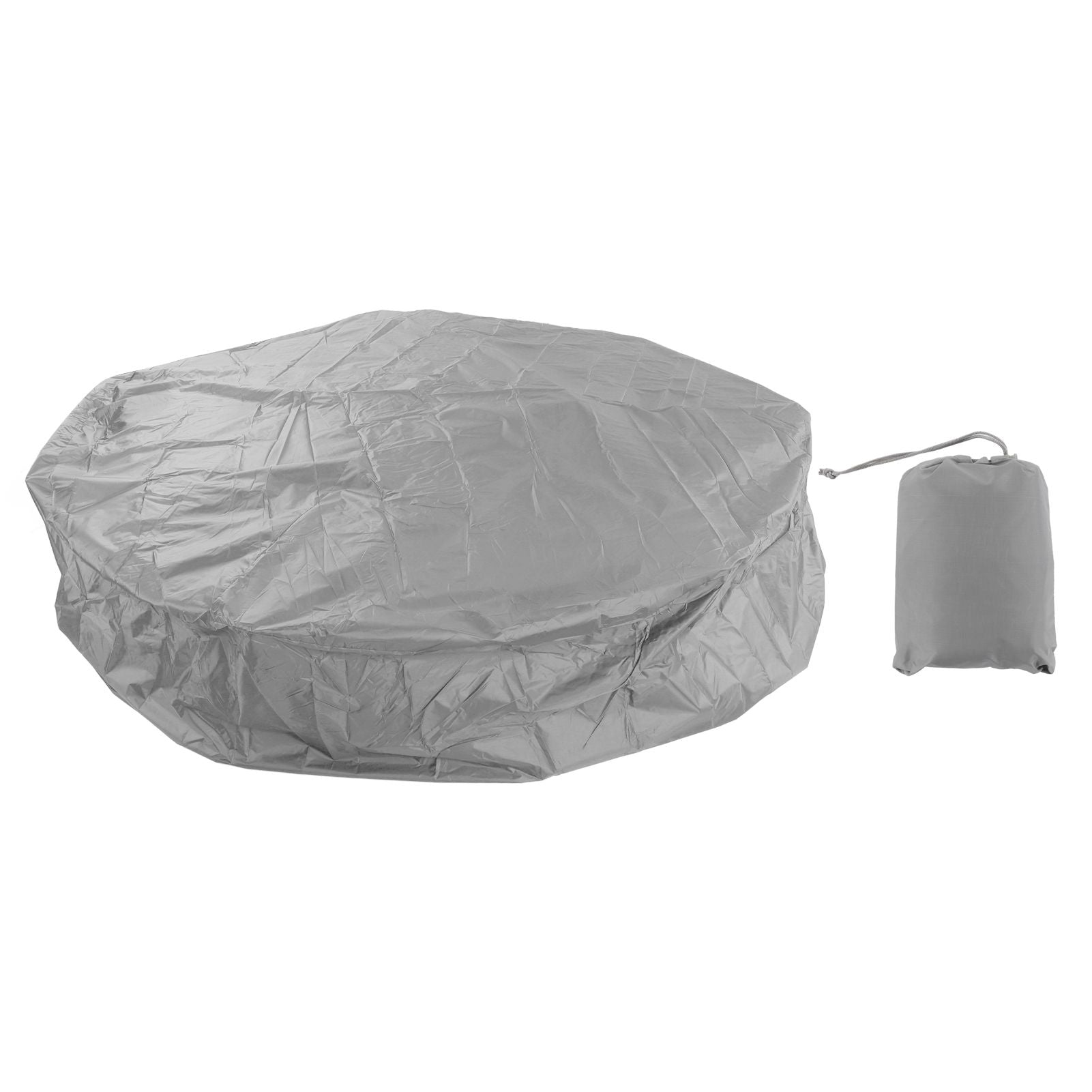 Outdoor Furniture Dust Covers Round Bathtub Cover 190 Silver Polyester Taffeta Hot Tub Waterproof Cover 215x70cm Grey