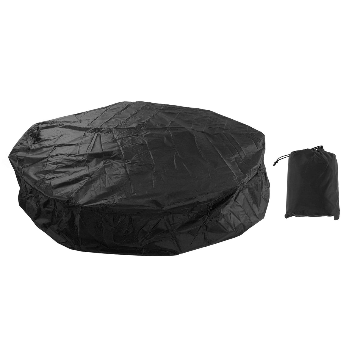 Outdoor Furniture Dust Covers Round Bathtub Cover 190 Silver Polyester Taffeta Hot Tub Waterproof Cover 215x70cm Black