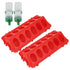 2Set Flip Top Chick Birds Water Feeder PP Chicken Trough Automatic Feeder with Splatter Proof Cover Poultry Equipment L Waterer 140ML