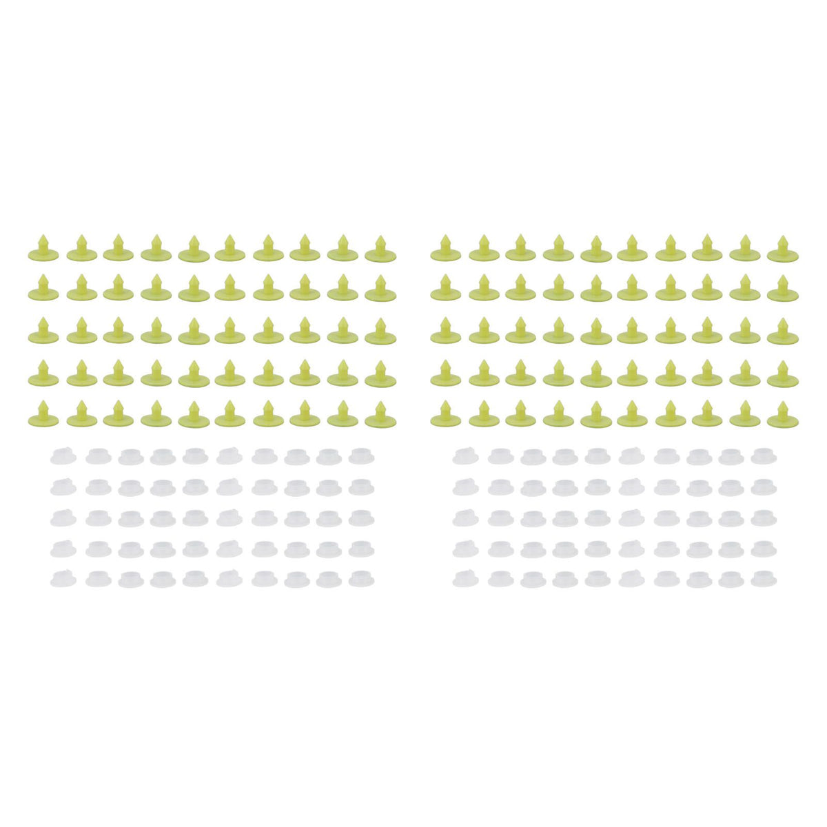100PCS Livestock Ear Tag Bright Yellow PP Fadeless Reusable Universal Animal Ear Tag for Rabbit