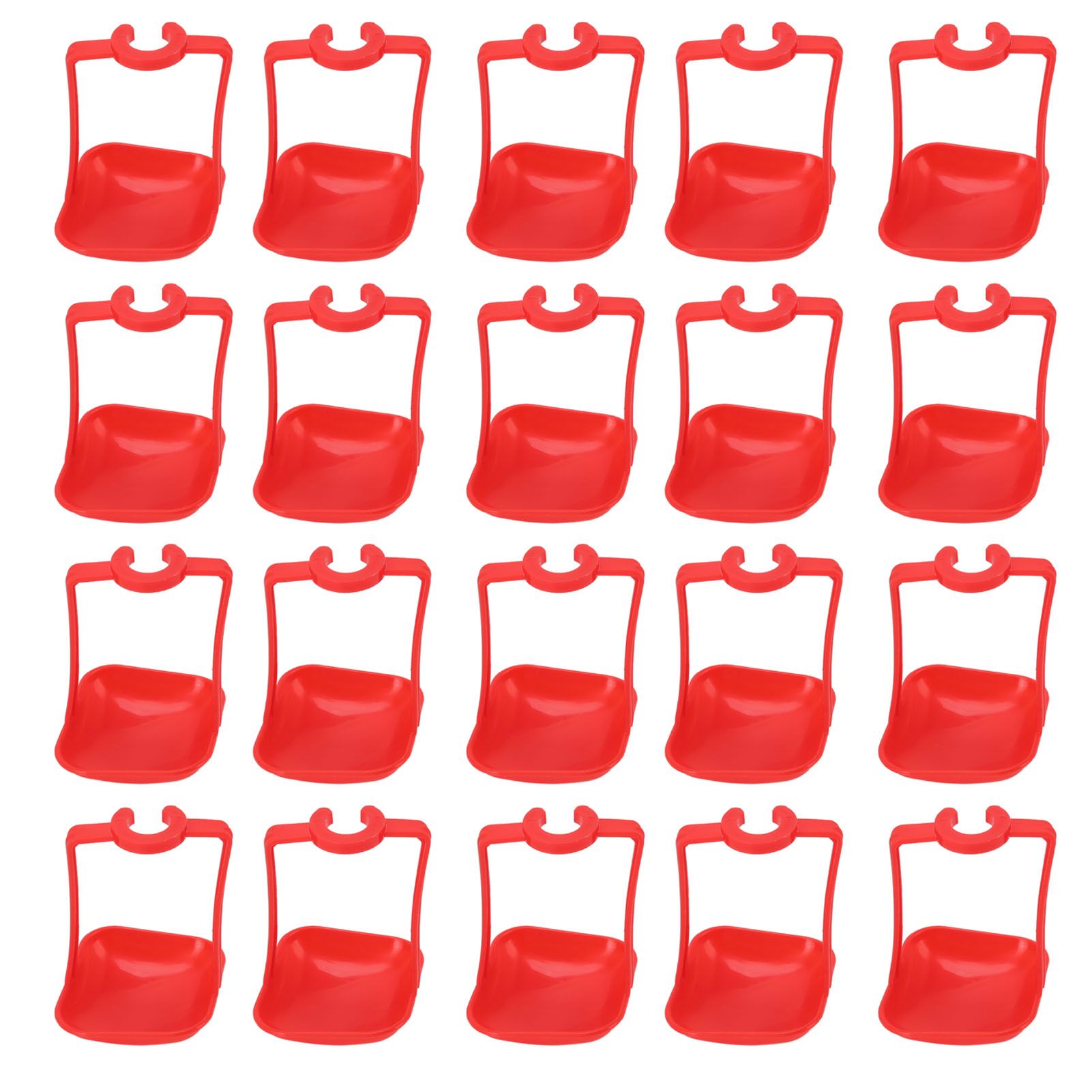 20Pcs Chicken Automatic Waterer Cups Rust Proof Bright Color Chicken Drinking Cups for Farm Red