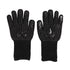 2 Pcs Heat Resistant Gloves Thermal Isolation High Temperature Resistant Anti Slip Washable Silicone Knitted Oven Mitts Free Size Black