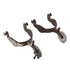 2 PCS Cowboy Horse Spurs Outdoor Garden Retro Spurs Saddlery Equipment with Cow Icon