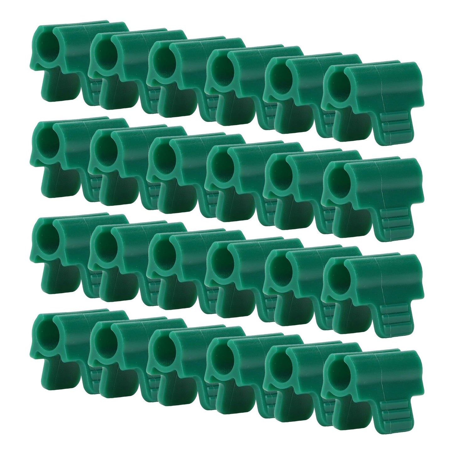 24pcs Greenhouse Clamps Single Head Row Cover Netting Tunnel Hoop Clips Insect Proof Shed Film Shading Net Rod Clips Thickened 14mm