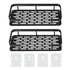 Shower Caddy Double Layer Rectangle Shape Space Saving Aluminum Punching Free Installation Bathroom Supplies for Home Black