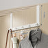 Door Hook Hanger Punch Free Seamless Long Arm Quiet Aluminum Over Door Hooks for Bedrooms Bathrooms White 5 Hooks