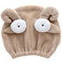 Quick Dry Hair Hat Elastic Strong Water Absorption Fine Fiber Skin Friendly Cartoon Hair Drying Towel Camel