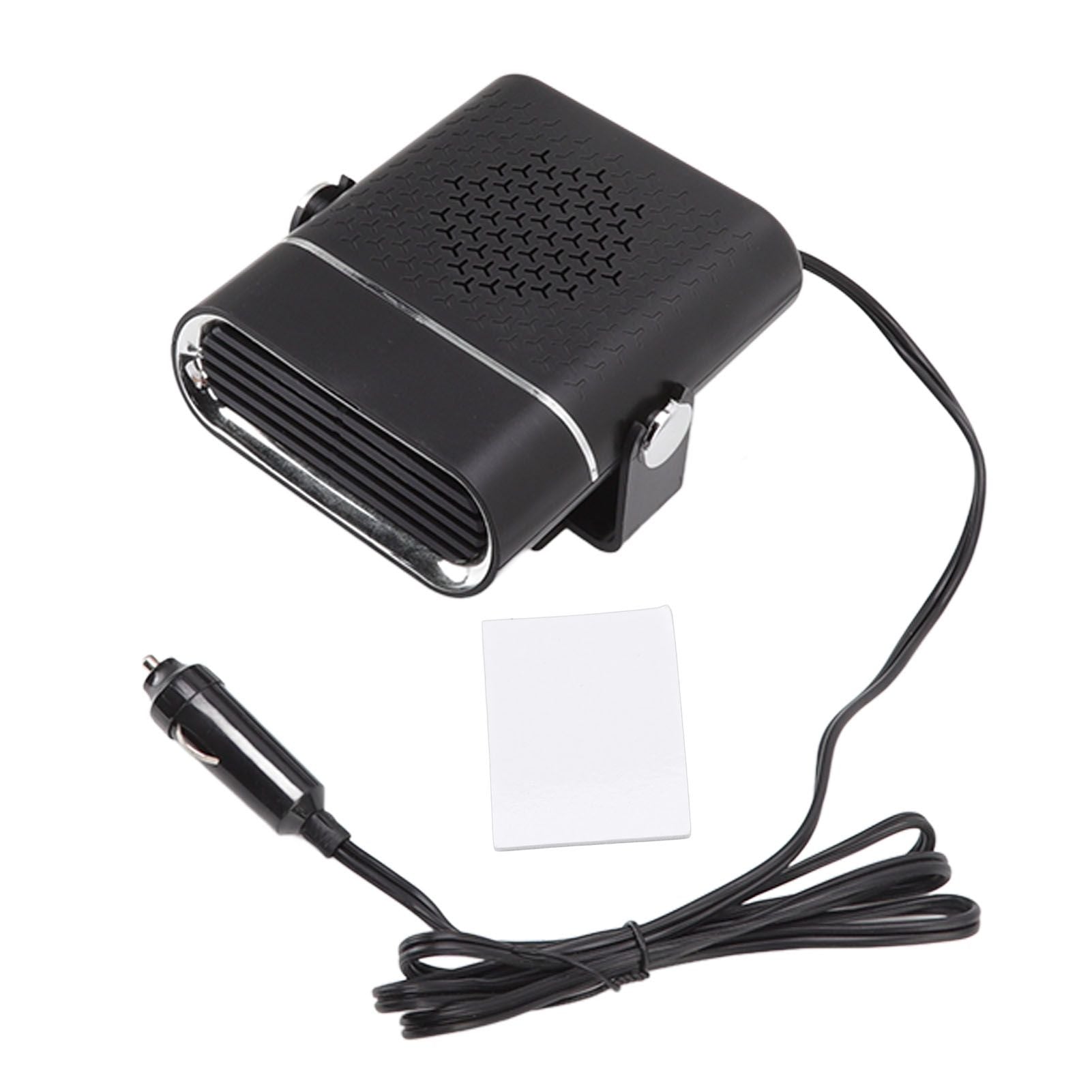 Car Heater 360 Degree Rotating Quick Heating Portable Cigarette Lighter Defogger Defroster for Truck 24V Black