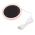 USB Coffee Mug Warmer Electric Gravity Switch 55 Celsius Degree Milk Heating Plate for Office Pink