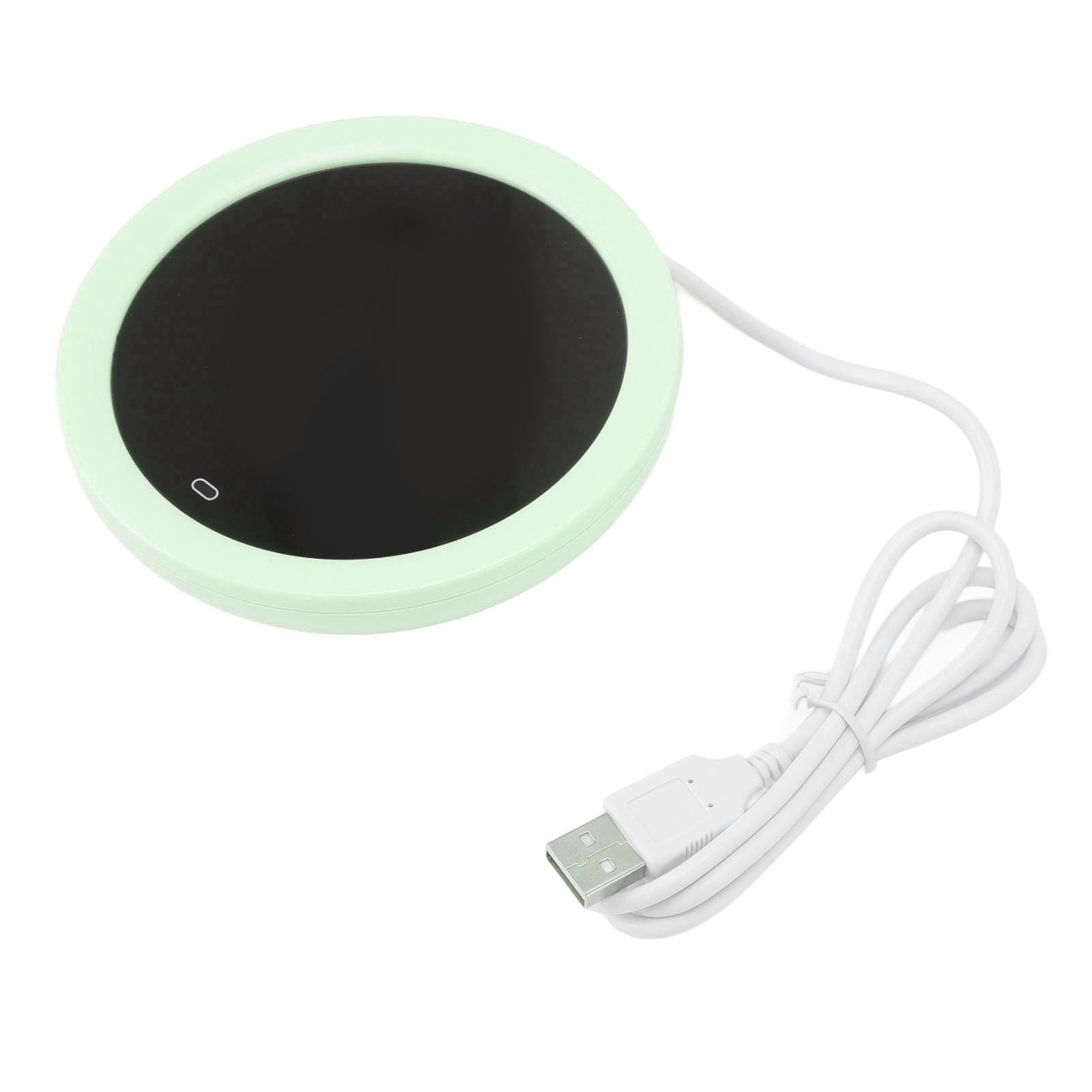 USB Coffee Mug Warmer Electric Gravity Switch 55 Celsius Degree Milk Heating Plate for Office Green