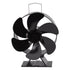 6 Blades Fireplace Fan Thermoelectric Module Wood Stove Fan Heat Powered Wood Burning Air Circulation Fan for Home