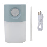 Mini Humidifier Quiet USB Rechargeable Fine Mist Portable Desktop Humidifier with Night Light for Home Office 350ml Blue