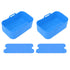 2 Sets Kitchen Fryer Silicone Basket and Mat Reusable Non Stick Rectangular Air Oven Accessories for Ninja DZ201 Foodi 8QT Blue