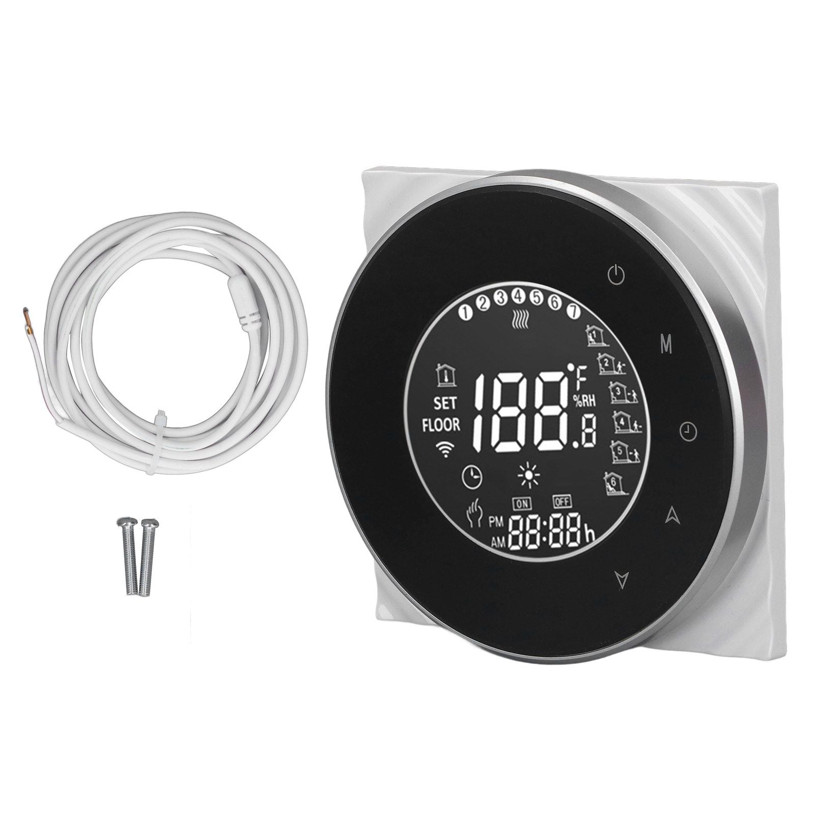 Smart Floor Heat Thermostat Voice Phone Control LCD Touch Screen WiFi Thermostat for Electric Heating Systems 95‑240VAC
