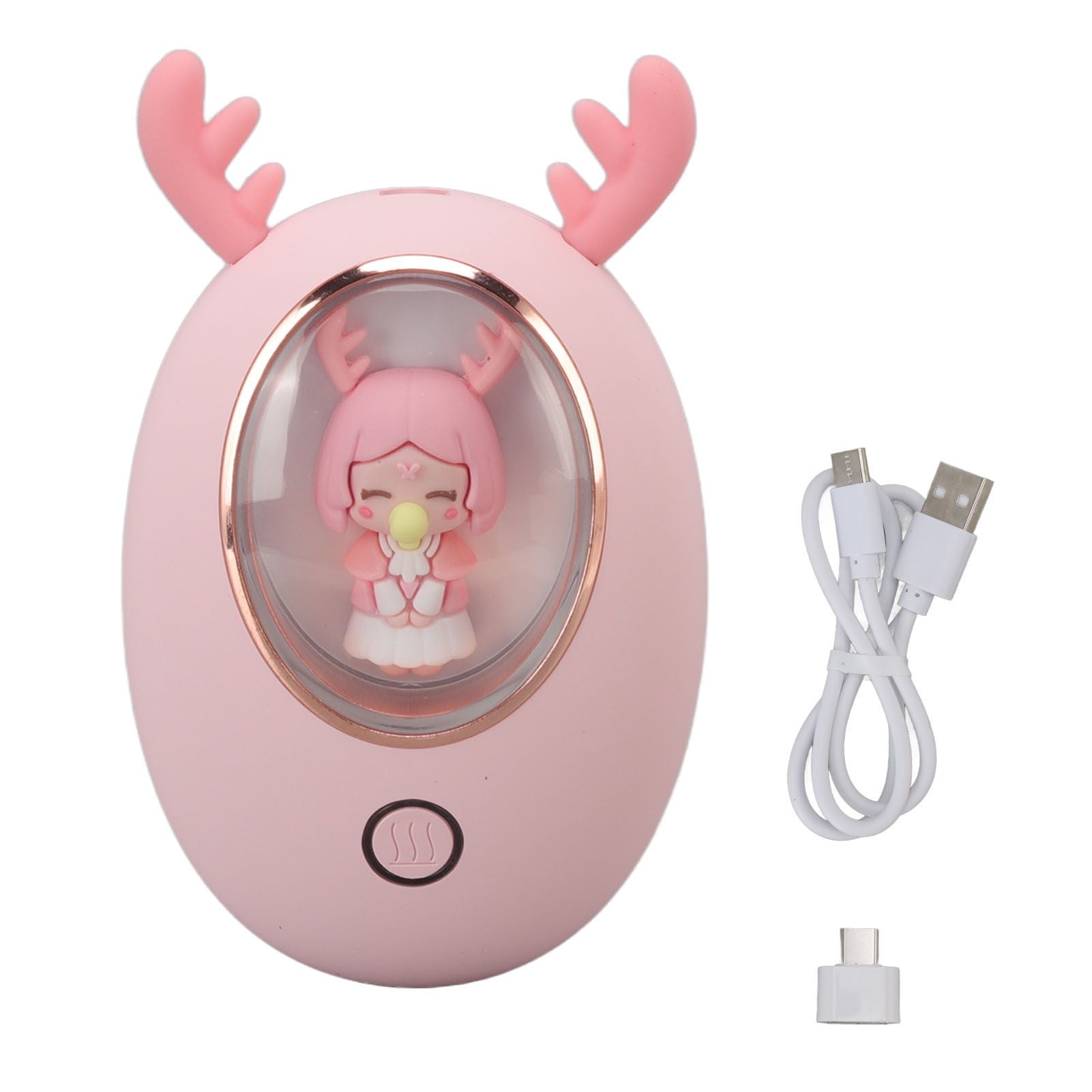 Rechargeable Hand Warmer USB 3000mAh Portable Electric Hand Warmer Power Bank Men Women Winter Gifts for Outdoor Sports Golf Camping Pink