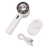 Hand Held Cooling Fan Portable USB Rechargeable Small Pocket Fan for Office Traveling White