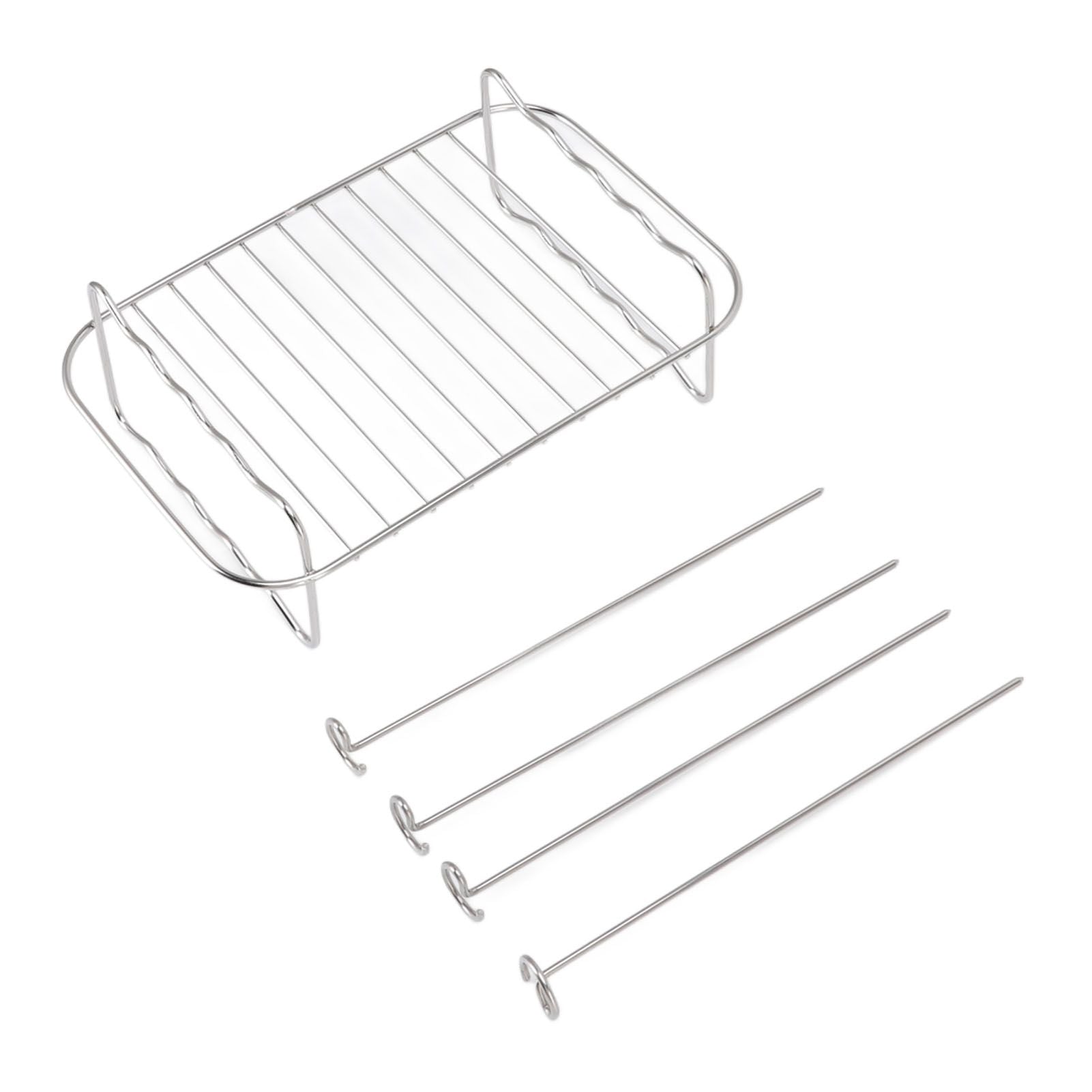 Fryer Rack Stainless Steel Rectangle Double Layer Fryer Accessory for NINJA FOOD 8QT Dual Basket Fryer